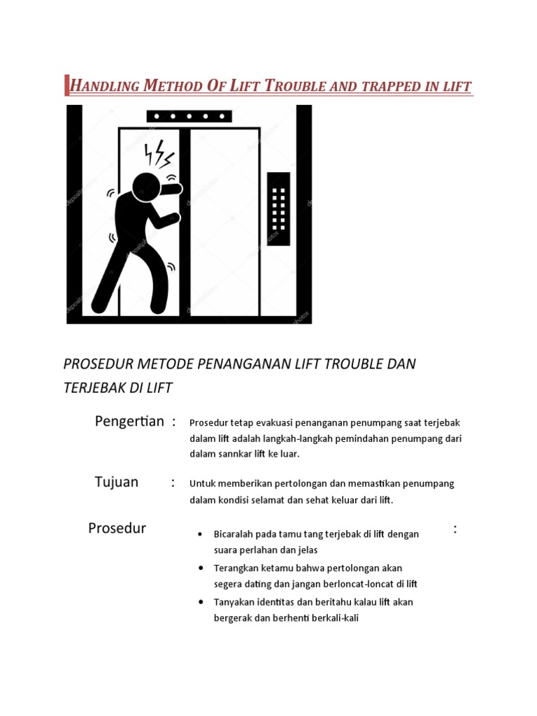 Handling Method of Lift Trouble and Trapped in Lift | PDF