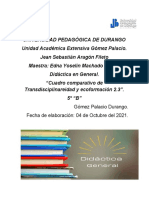 "Cuadro Comparativo de Transdisciplinareidad y Ecoformación 2.3".