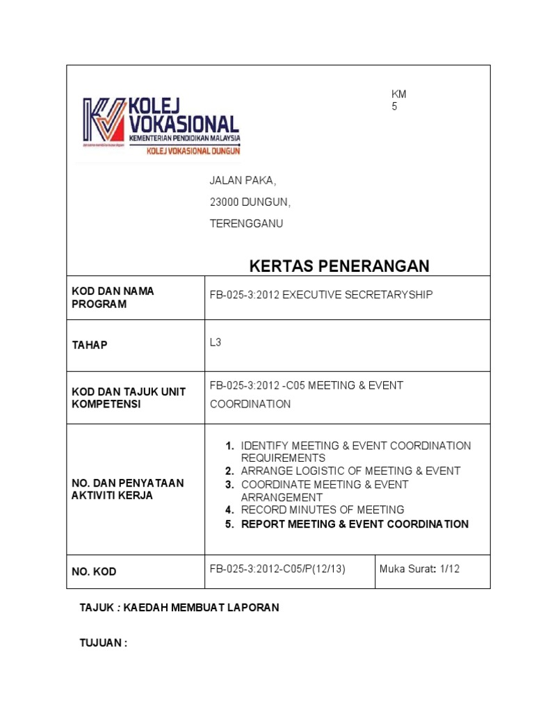 Kertas Penerangan | PDF