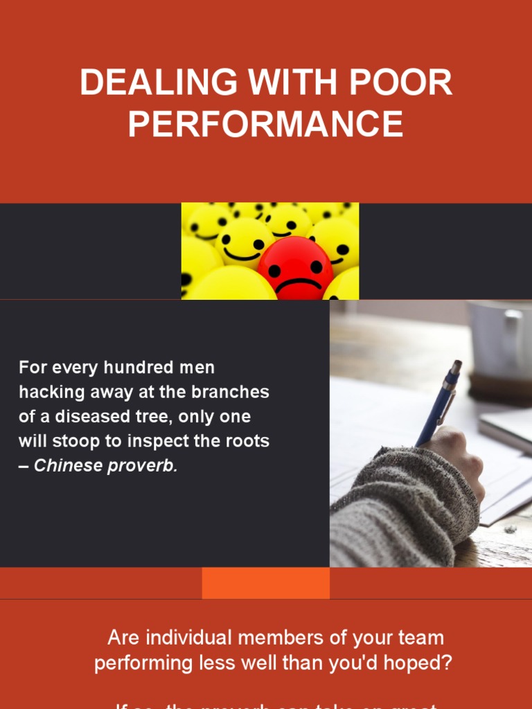 Addressing Poor Performance Issues | PDF | Goal Setting | Motivation