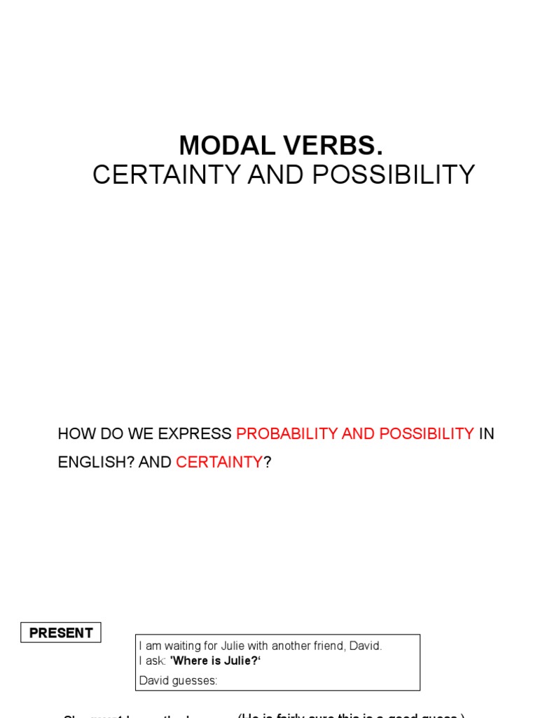 Modal Verbs Pdf Verb Linguistics