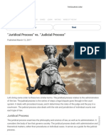 Juridical Process - vs. - Judicial Process