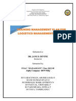 Group 9 Training Management Plan For Logistics Management Course