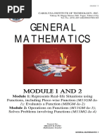 Module 1 and 2 - General Mathematics