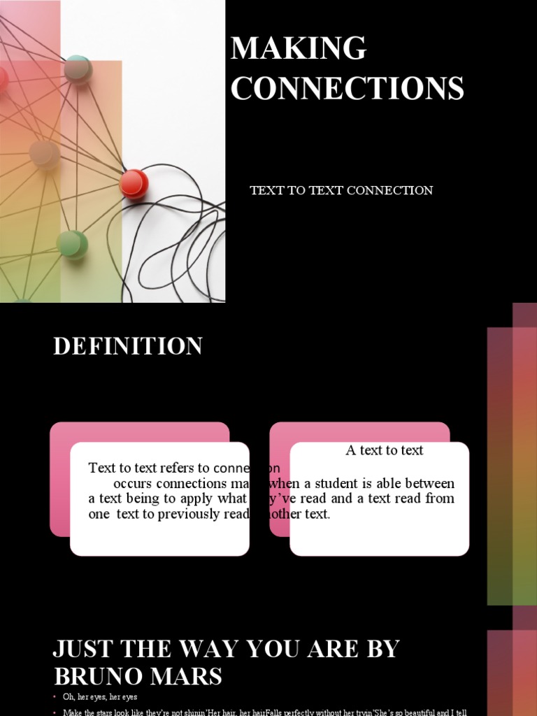 Making connections text to text connection pdf