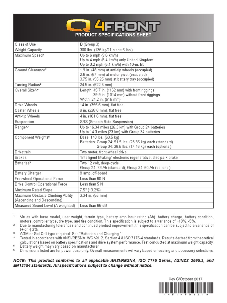 4front™ Front | PDF | Engineering Tolerance | Land Vehicles