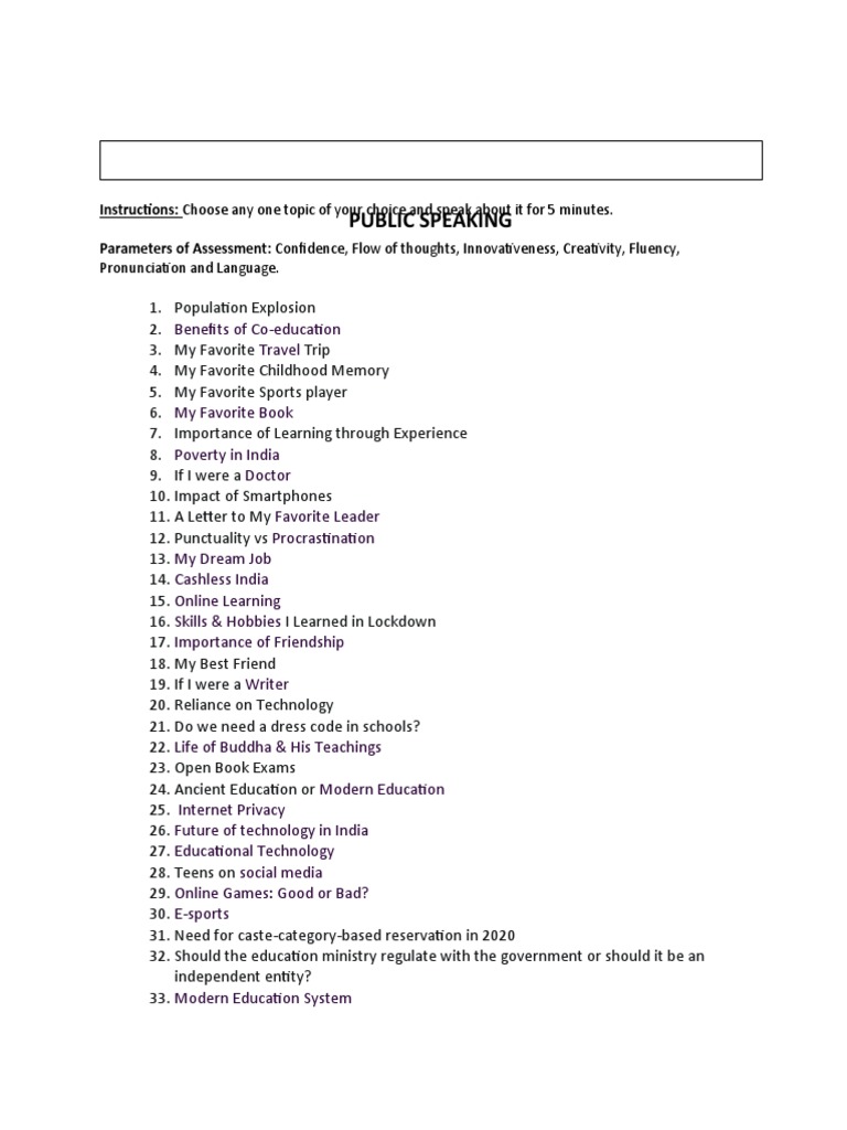 research topics for public speaking