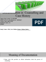 Documentation in Counselling and Case History