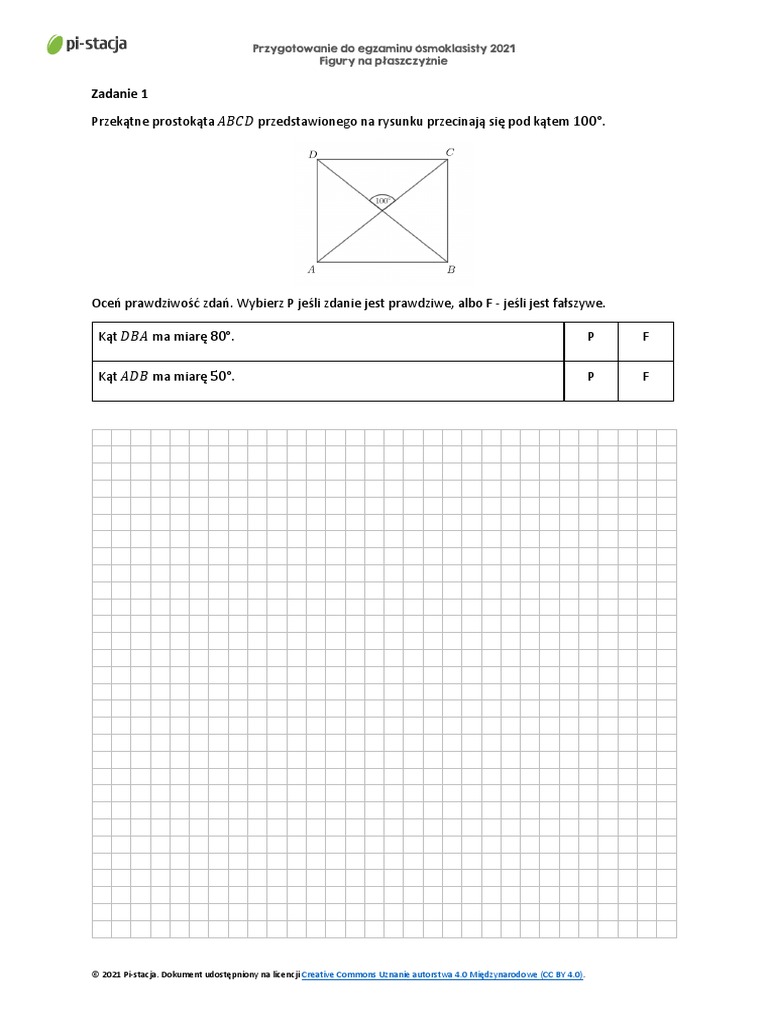 Figury Geometryczne Klasa 5 Powtórzenie 2021K8 Figury Na Plaszczyznie | PDF
