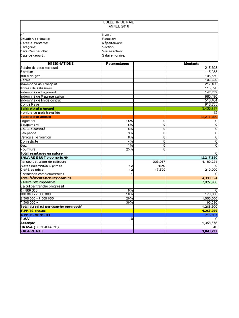 Calcul SDTC | PDF | Salaires | Impôt sur le revenu