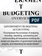 GOVERNMENT BUDGETING Overview