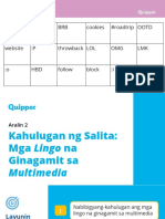 Fil.8 Mga Lingo Na Ginagamit Sa Multimedia For Students