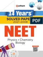 Arihant 14 Years Solved Papers NEET 2022 Edition