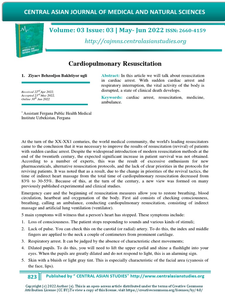 Cardiopulmonary Resuscitation | PDF | Cardiopulmonary Resuscitation ...