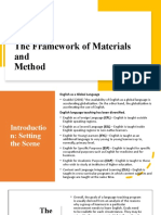 The Framework of Materials and Methods