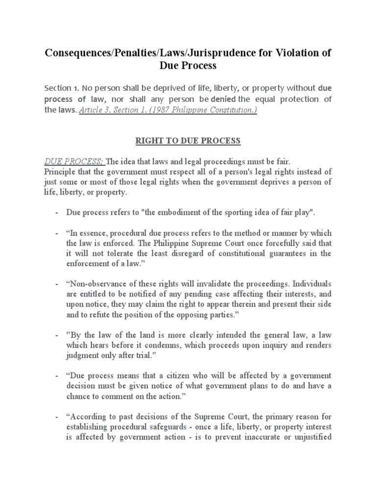 Due Process Violations in the Philippines | PDF | Due Process ...