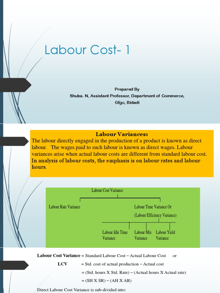 Labour Cost Variance PDF Wage Economies