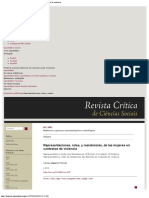 Representaciones, Roles, y Resistencias, de Las Mujeres en Contextos de Violenc