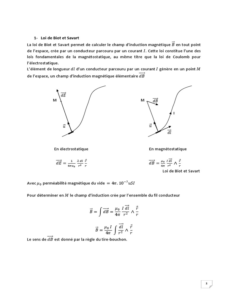 Ch 05 Loi De Biot Et Savart Pdf