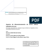 Aspectos de Dimensionamento de Torres Eolicas Tubulares em Aco