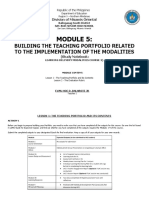 Building Teaching Portfolio for New Learning Modalities