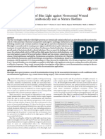 Antibacterial Activity of Blue Light Against Nosocomial Wound Pathogens Growing Planktonically and As Mature Biofilms