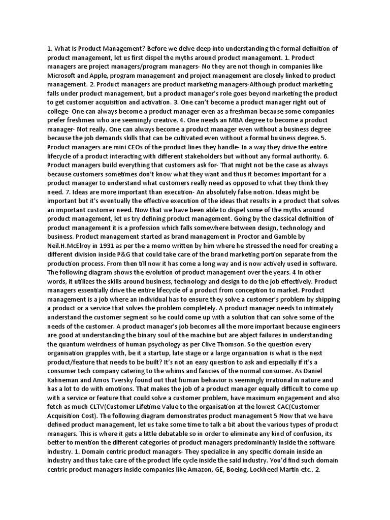 Product Management Presentation PDF Marketing Sales