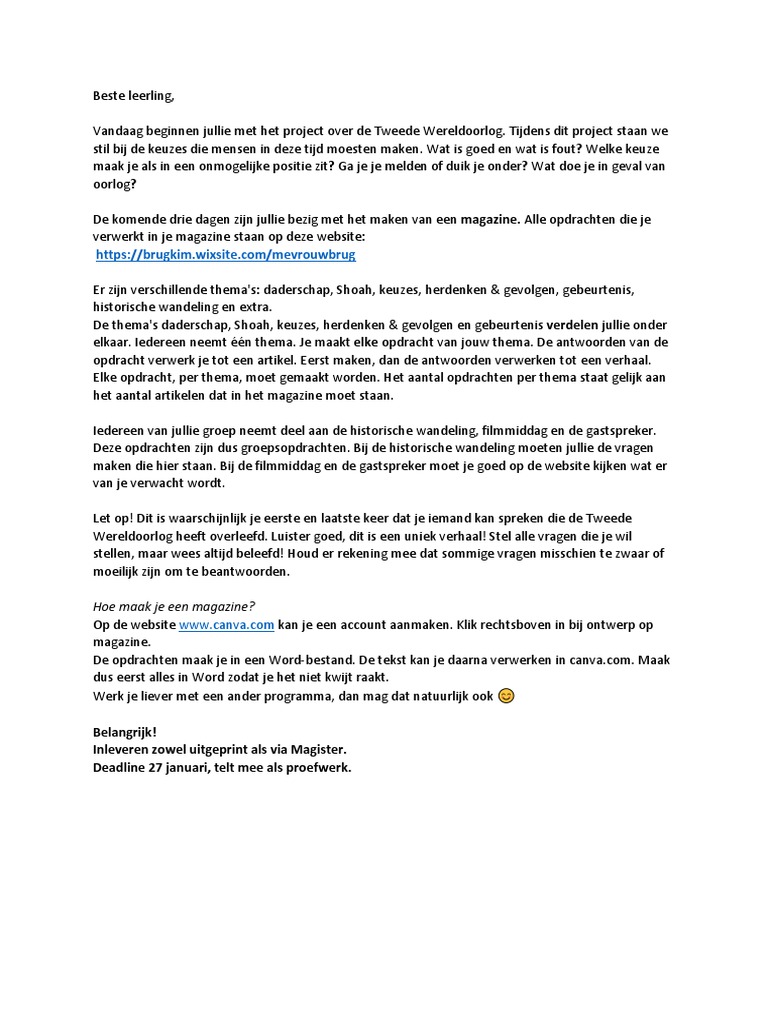 Informatie Leerlingen | PDF