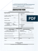 Verification Form (APD Certification) DHSUD