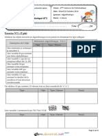 Devoir de Contrôle N°1 - Algorithmique - 3ème SI (2014-2015) Mr Chatti Rochdi