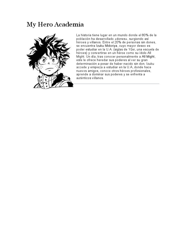 My Hero Academia | PDF