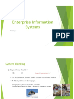 Enterprise Information Systems Meeting 2: System Thinking