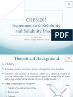 CHEM203 Solubility and Ksp