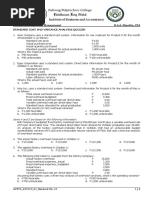 ACT23 - 12 - Standard Costs and Variance Analysis