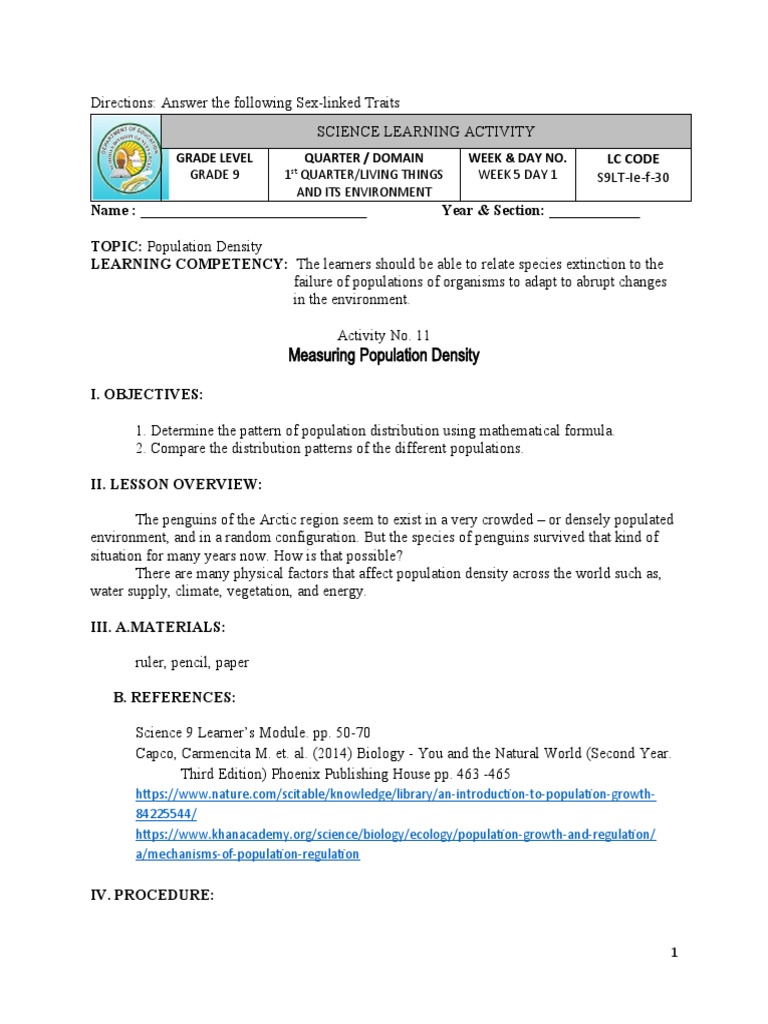 Science9 ACTIVITY SHEET Physics Quarter I Week 5 | PDF | Learning ...
