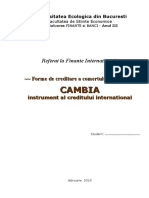 Referat Finante Internationale, Cambia