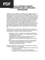 Sexual Harassment Procedure