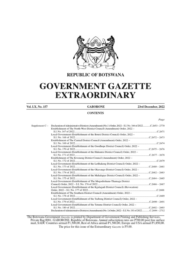 Establishment Of New District Councils Pdf