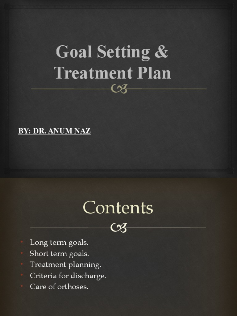 Treatment Goals and Planning Guide | PDF