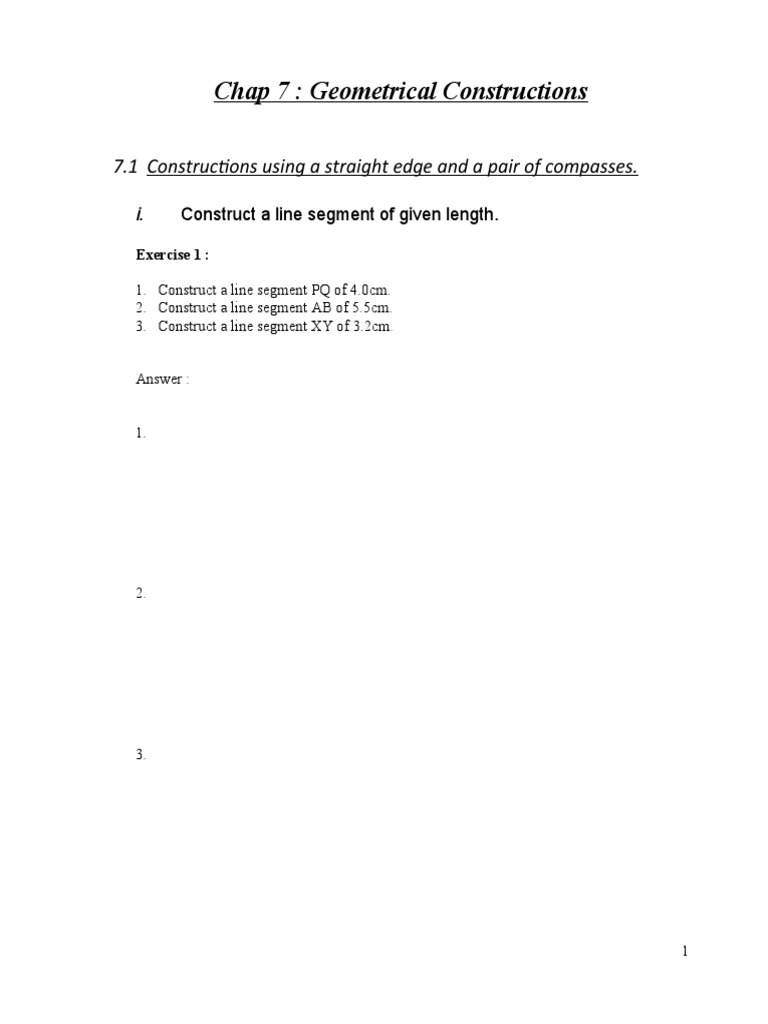 Chap 7 GEOMETRICAL CONSTRUCTION (F2) | PDF