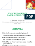 Microbiologie Des Parodonthopahies L2 MBD