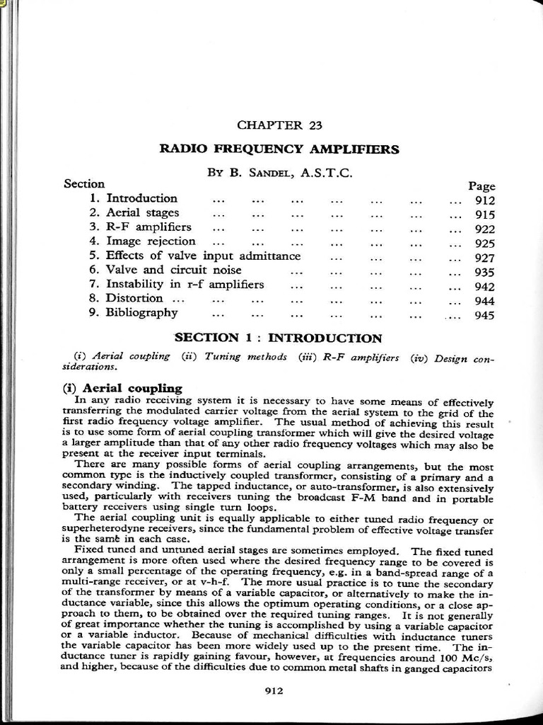 23 Radio Frequency Amplifiers PDF