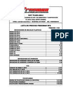 Lista de Precios Freeman