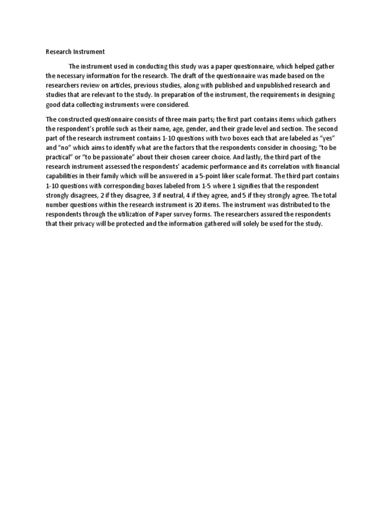 Research Questionnaire Design Overview | PDF