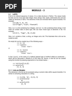 Module3 Lists Dictionaries Tuples