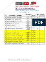 CERTIFICADO MEDICO Atletismo