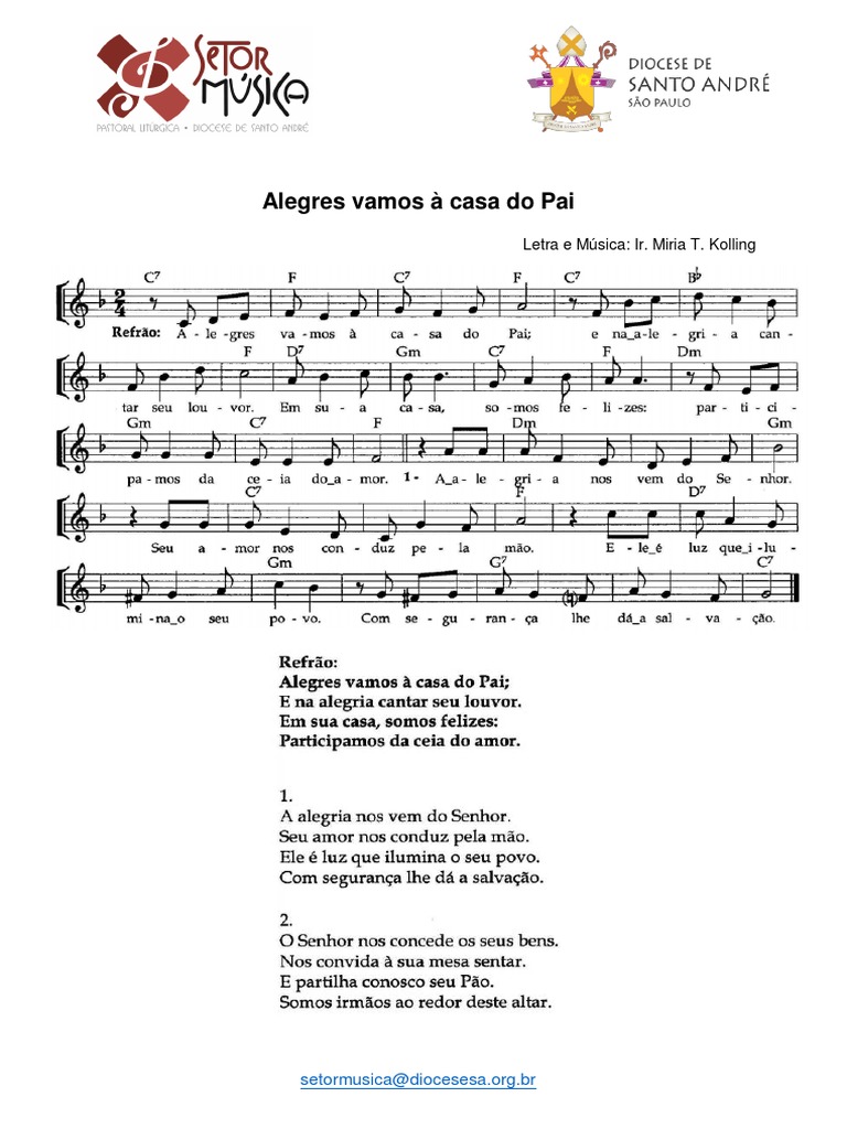 Alegres-vamos-à-casa-do-Pai-partitura | PDF