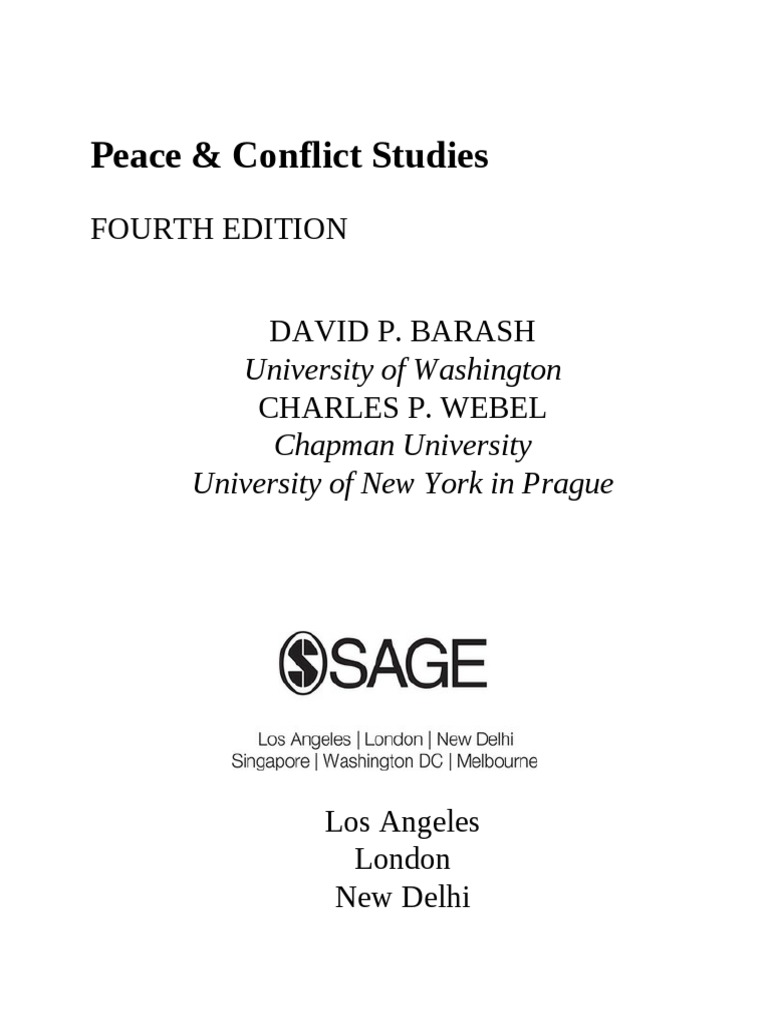 洋書 PEACE&CONFLICT STUDIES fourth edition Peace and Conflict Studies: Barash, David P., Webel, Charles
