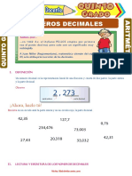 Número Decimal Para Quinto Grado de Primaria (1)