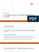 Classification of Administrative Action